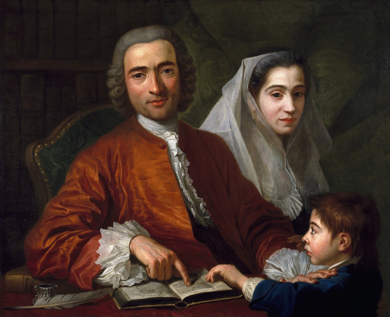 Salvatore Bernard博士与他的妻子和儿子，1759年 作者 安托万·德·法夫雷