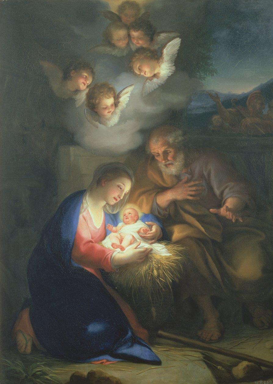 基督诞生的场景 作者 安东·拉斐尔·蒙斯（Anton Raphael Mengs）