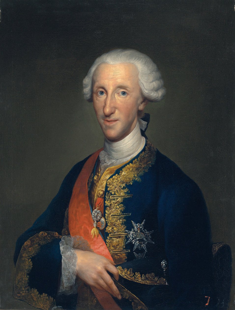Don LuisdeBorbón，西班牙的Infante，1769年的肖像 作者 安东·拉斐尔·蒙斯（Anton Raphael Mengs）