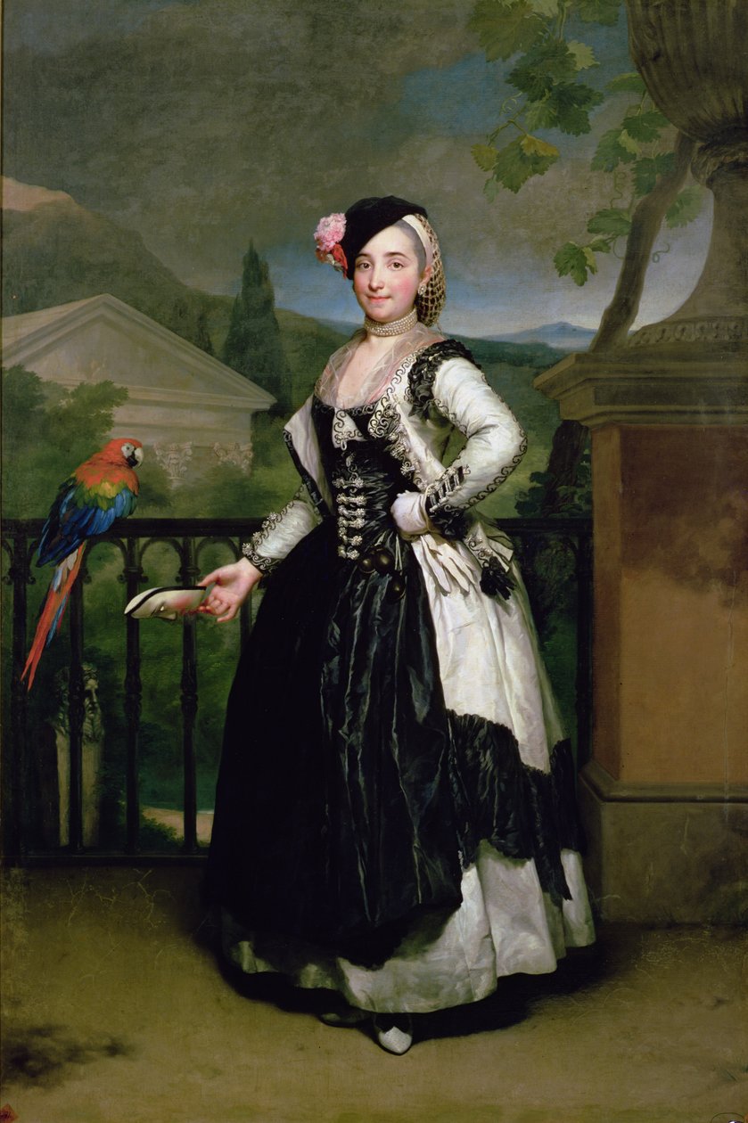 Isabel Parrena Arce，Ruiz de Alarcon和Valdes，Marquesa de Llano，1770年的肖像 作者 安东·拉斐尔·蒙斯（Anton Raphael Mengs）