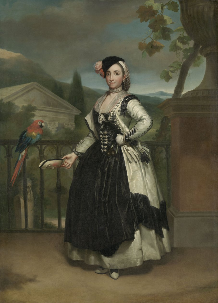 Isabel Parreno Arce和Marquesa de Llano，c.1771-2的肖像 作者 安东·拉斐尔·蒙斯（Anton Raphael Mengs）