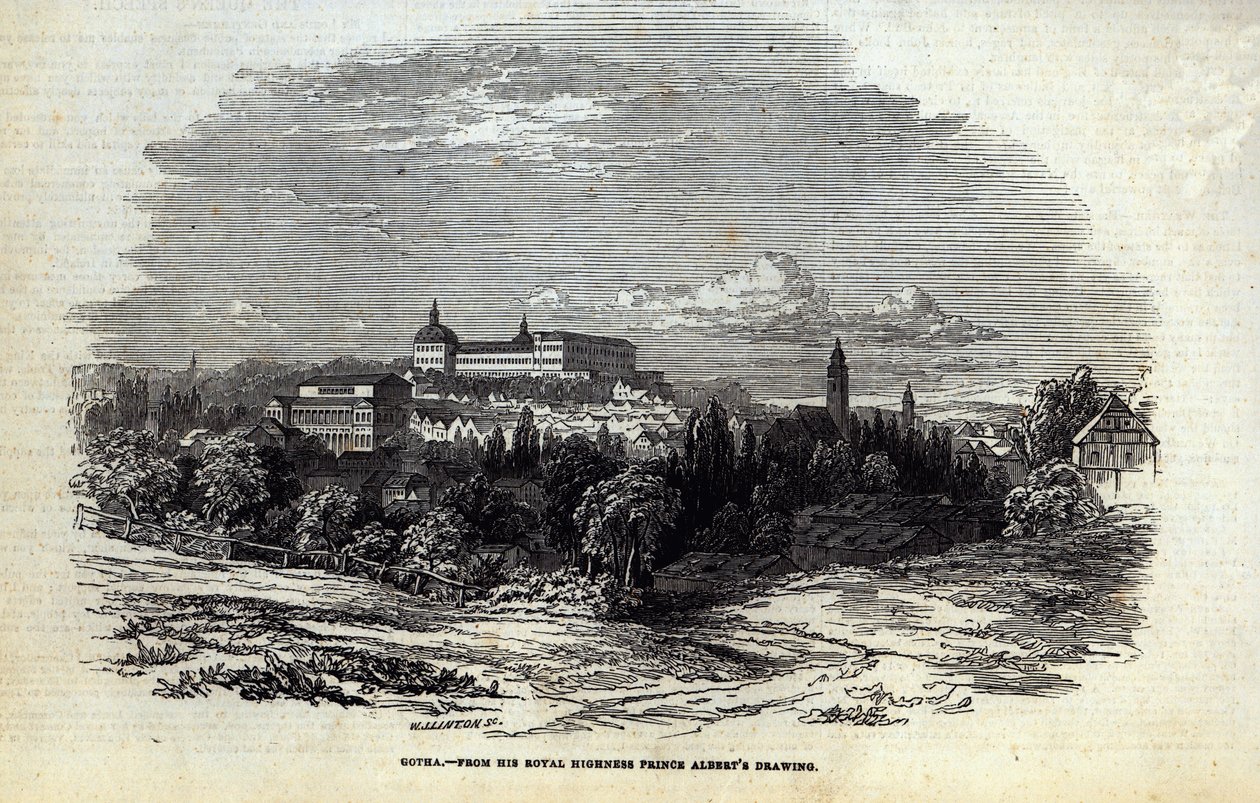 Gotha，由WJ Linton镌刻，来自“The Illustrated London News”，1845年8月16日 作者 安东·桑兹（Anton Schantz）