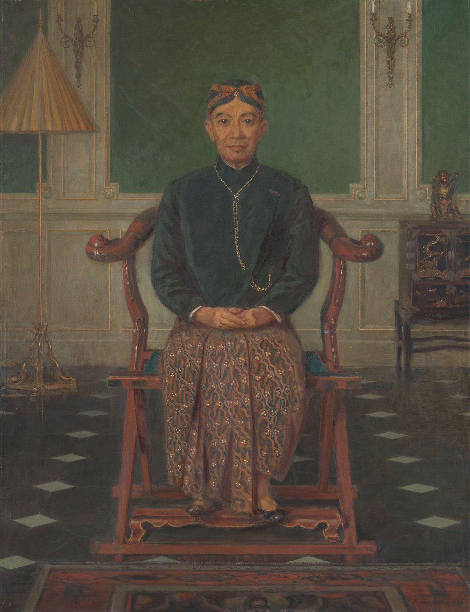 Pangeran Ario Soejono 的肖像，他是伦敦战争内阁的无职部长 作者 安东·亚伯拉罕·范·安鲁伊