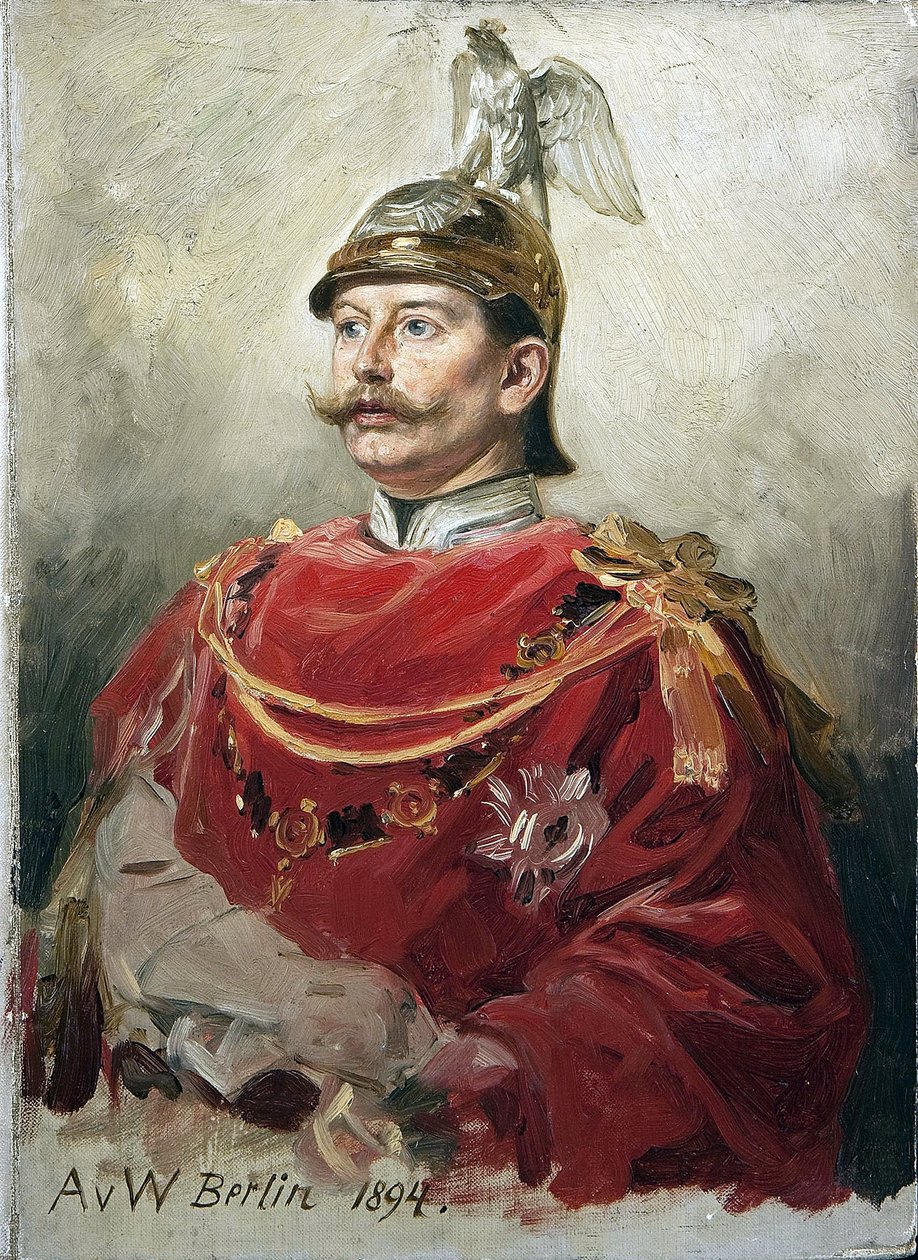 Guillaume II Portrait of German Emperor Wilhelm II (1859-1941), King of Prussia par Werner, Anton von (1843-1915). Oil on cardboard, size : 32x22,5 作者 安东·亚历山大·冯·维尔纳