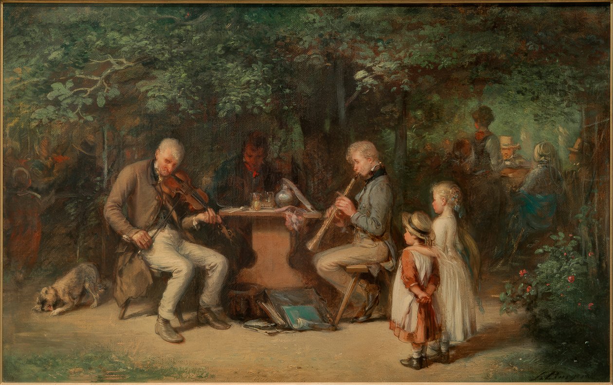 Musikanten im Wirtshausgarten 作者 安东·伯格