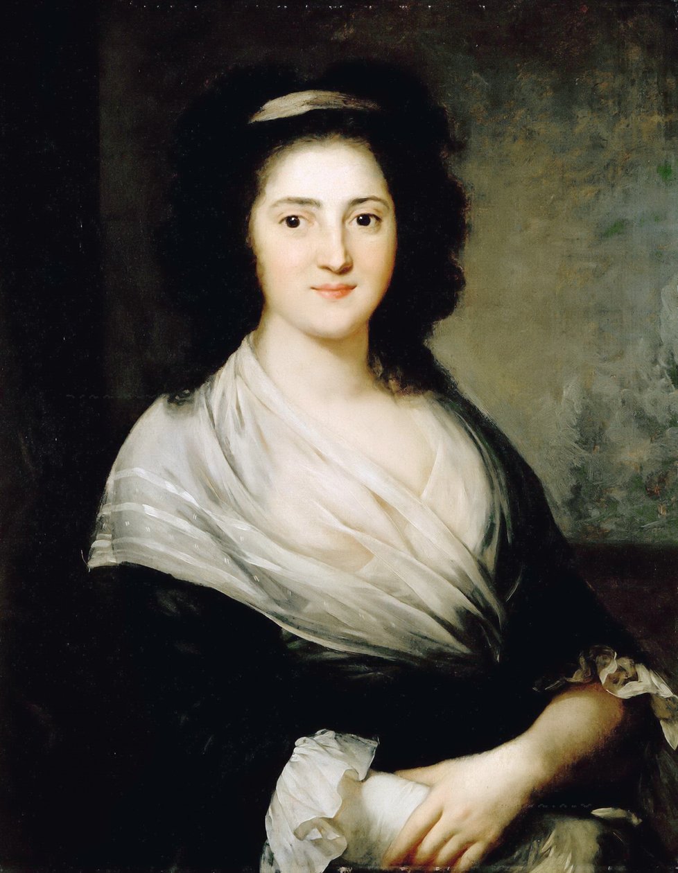 亨利埃特·赫兹（Henriette Herz）肖像，nee De Lemos 1764-1847，1792年。 作者 安东·格拉夫