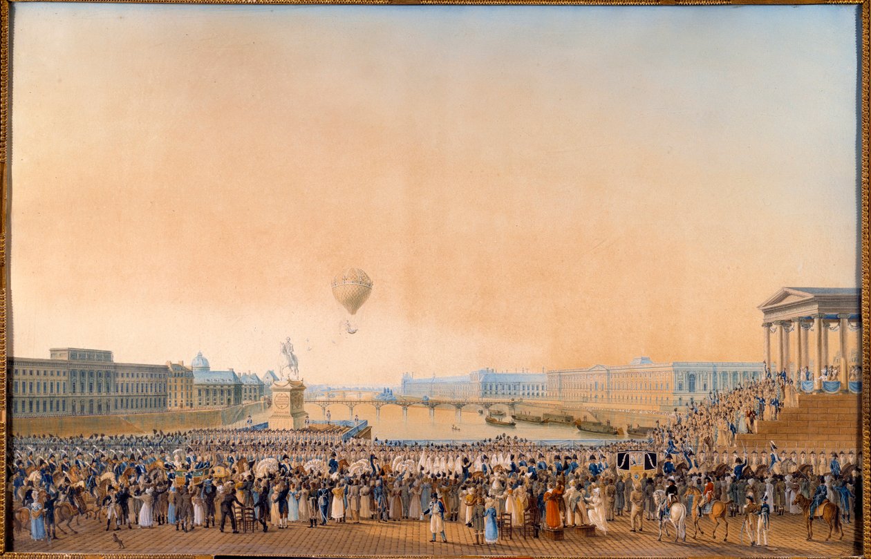 1814 年 5 月 3 日，法国国王路易十八 (1755-1824) 的主菜。 Antoine Ignace Melling (1763-1831) 绘画 作者 安东·伊格纳兹·梅林