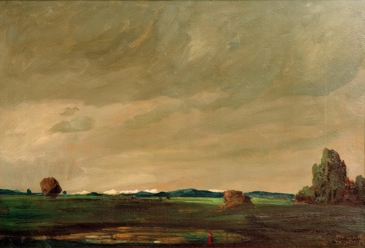 Voralpenlandschaft am Chiemsee 作者 安东·穆勒-维辛