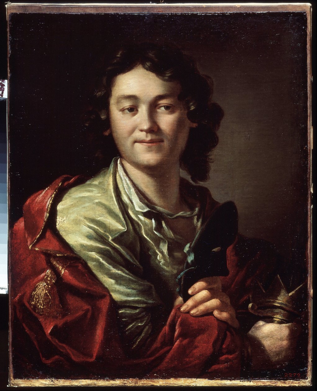 Portrait du comedien Fedor (Fyodor) Volkov (vers 1729-1763), fondateur du premier theatre russse（俄罗斯第一剧院创始人费多尔-沃尔科夫肖像）。安东-巴甫洛维奇-洛森科（1737-1773 年）的绘画，纸上水彩 作者 安东·帕夫洛维奇·洛森科（Anton Pavlovich Losenko）