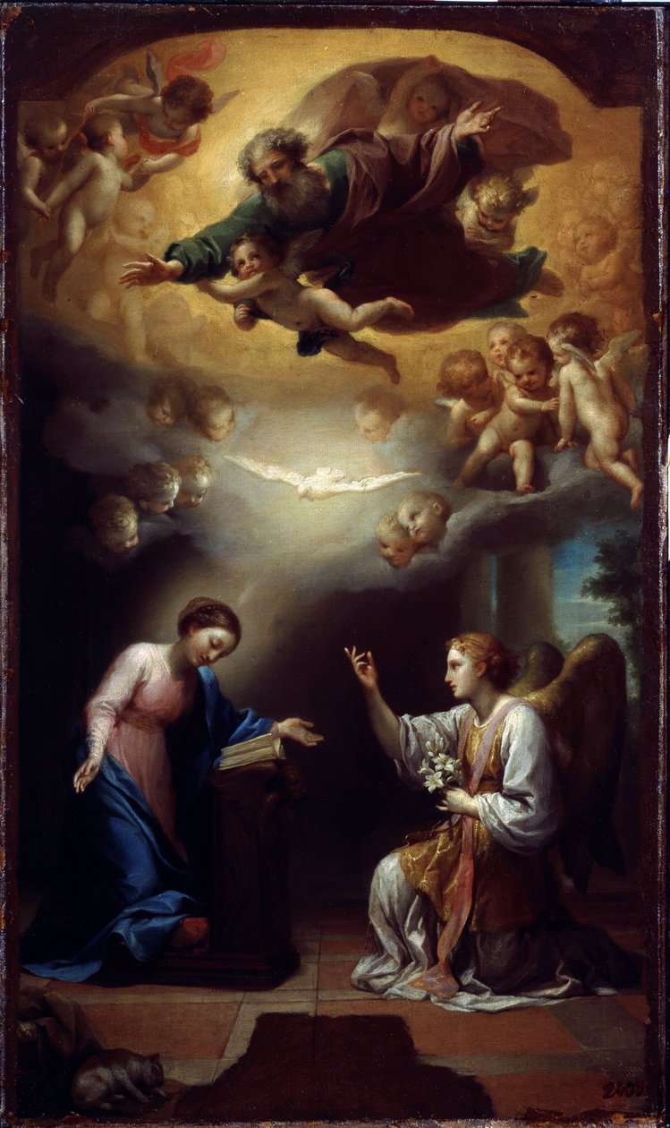 圣母领报》，约1767年（布面油画 作者 安东·拉斐尔·蒙斯（Anton Raphael Mengs）