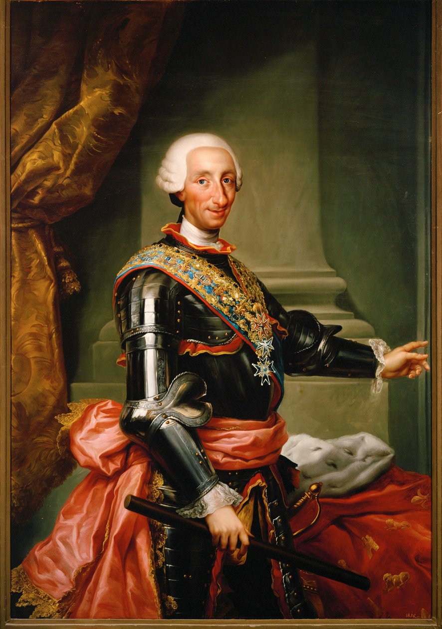 西班牙国王卡洛斯三世......（布面油画） 作者 安东·拉斐尔·蒙斯（Anton Raphael Mengs）