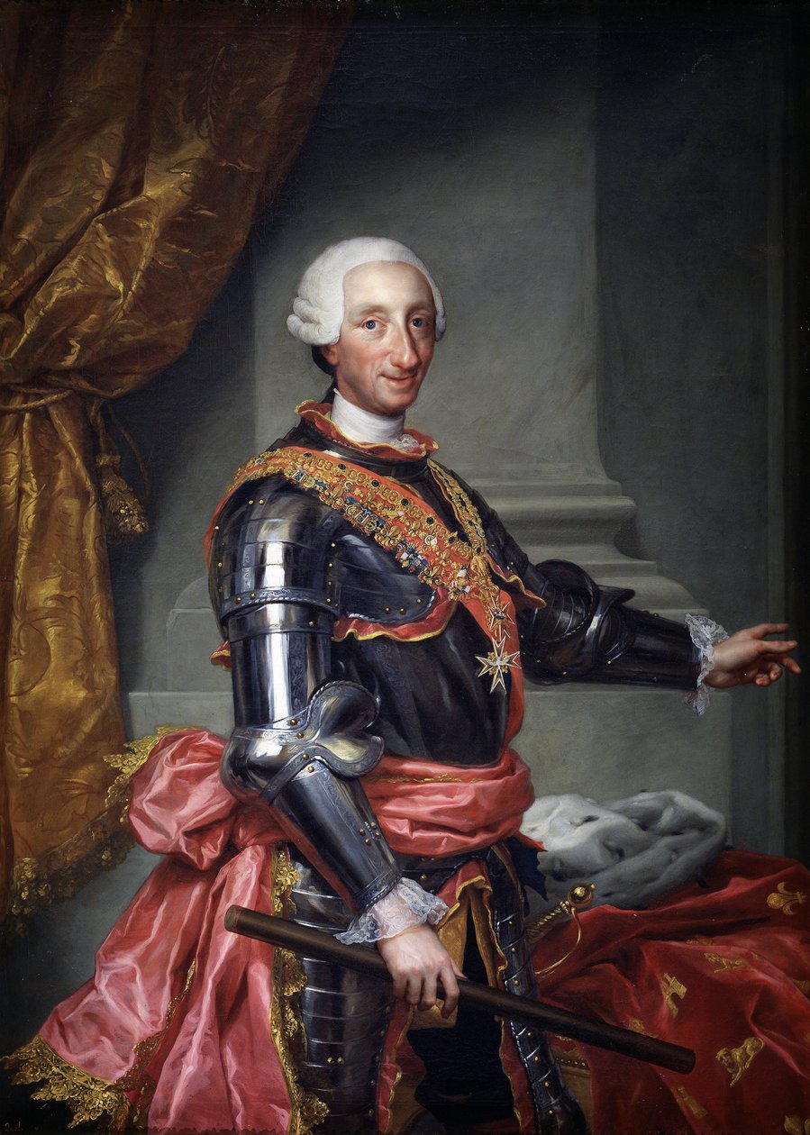 西班牙的查理三世，约1761年 作者 安东·拉斐尔·蒙斯（Anton Raphael Mengs）