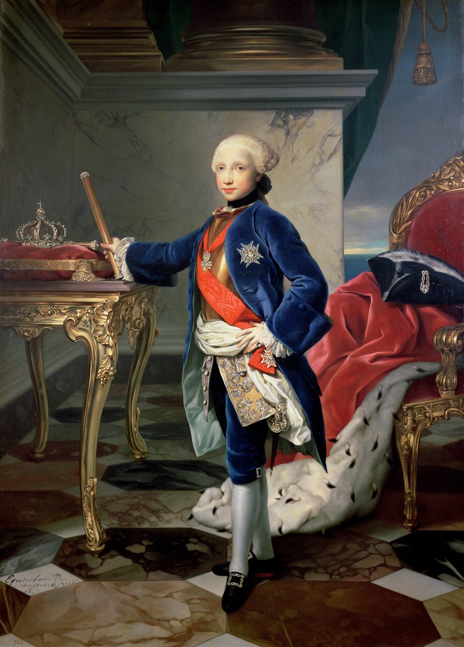 那不勒斯国王费迪南德四世（1751-1825） 作者 安东·拉斐尔·蒙斯（Anton Raphael Mengs）