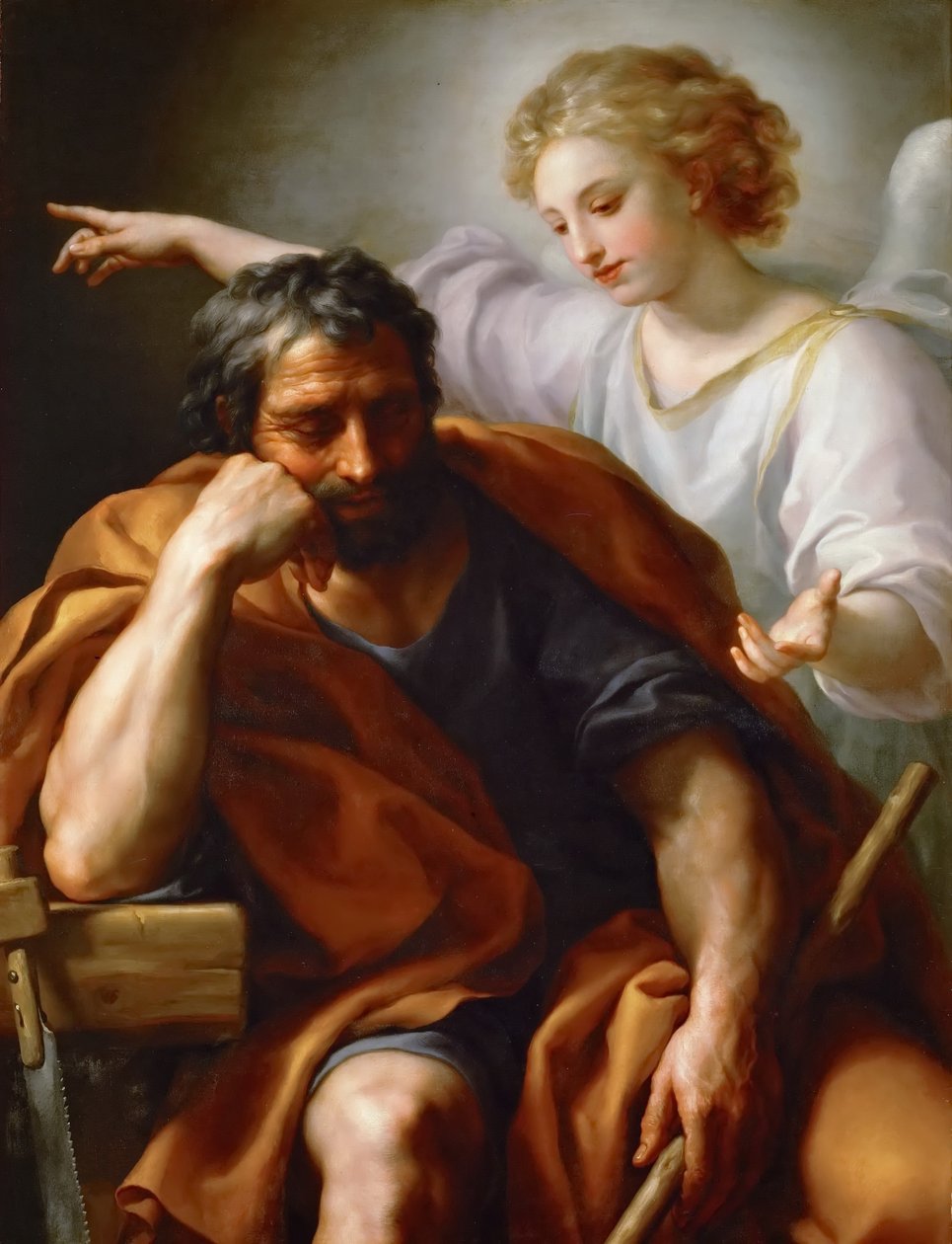 德语: Traum des Hl.圣约瑟夫的梦 作者 安东·拉斐尔·蒙斯（Anton Raphael Mengs）