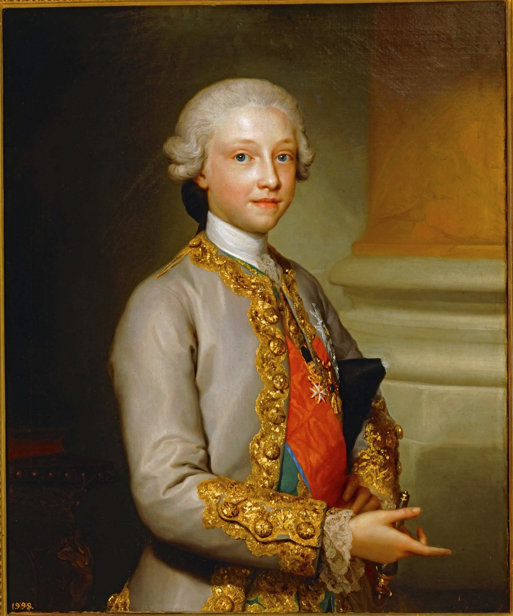 加布里埃尔-德-波旁婴儿......（布面油画） 作者 安东·拉斐尔·蒙斯（Anton Raphael Mengs）