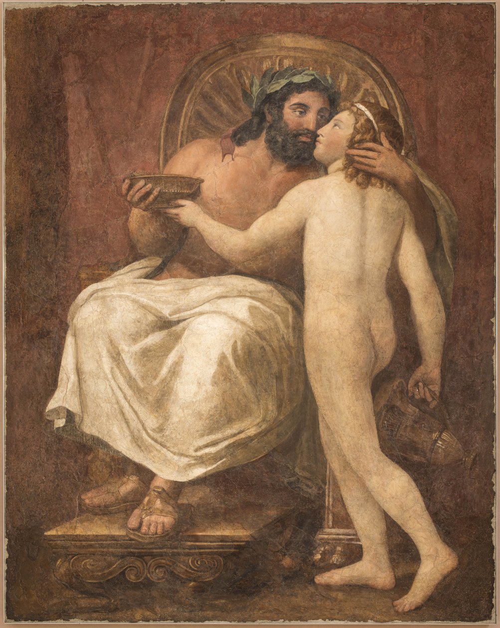 木星接吻木卫三，1759年至1760年。 作者 安东·拉斐尔·蒙斯（Anton Raphael Mengs）