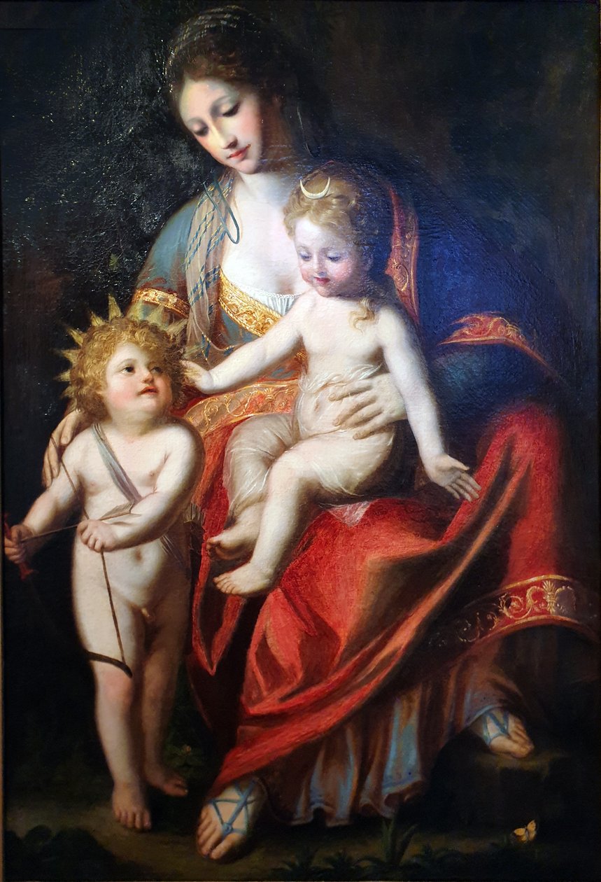 拉托娜与她的孩子阿波罗和戴安娜 作者 安东·拉斐尔·蒙斯（Anton Raphael Mengs）