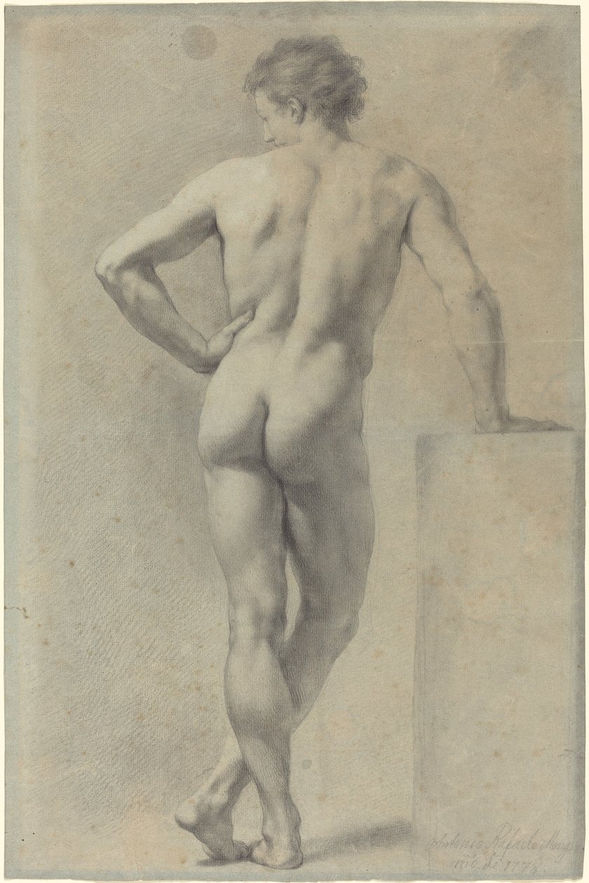男性裸体研究 作者 安东·拉斐尔·蒙斯（Anton Raphael Mengs）