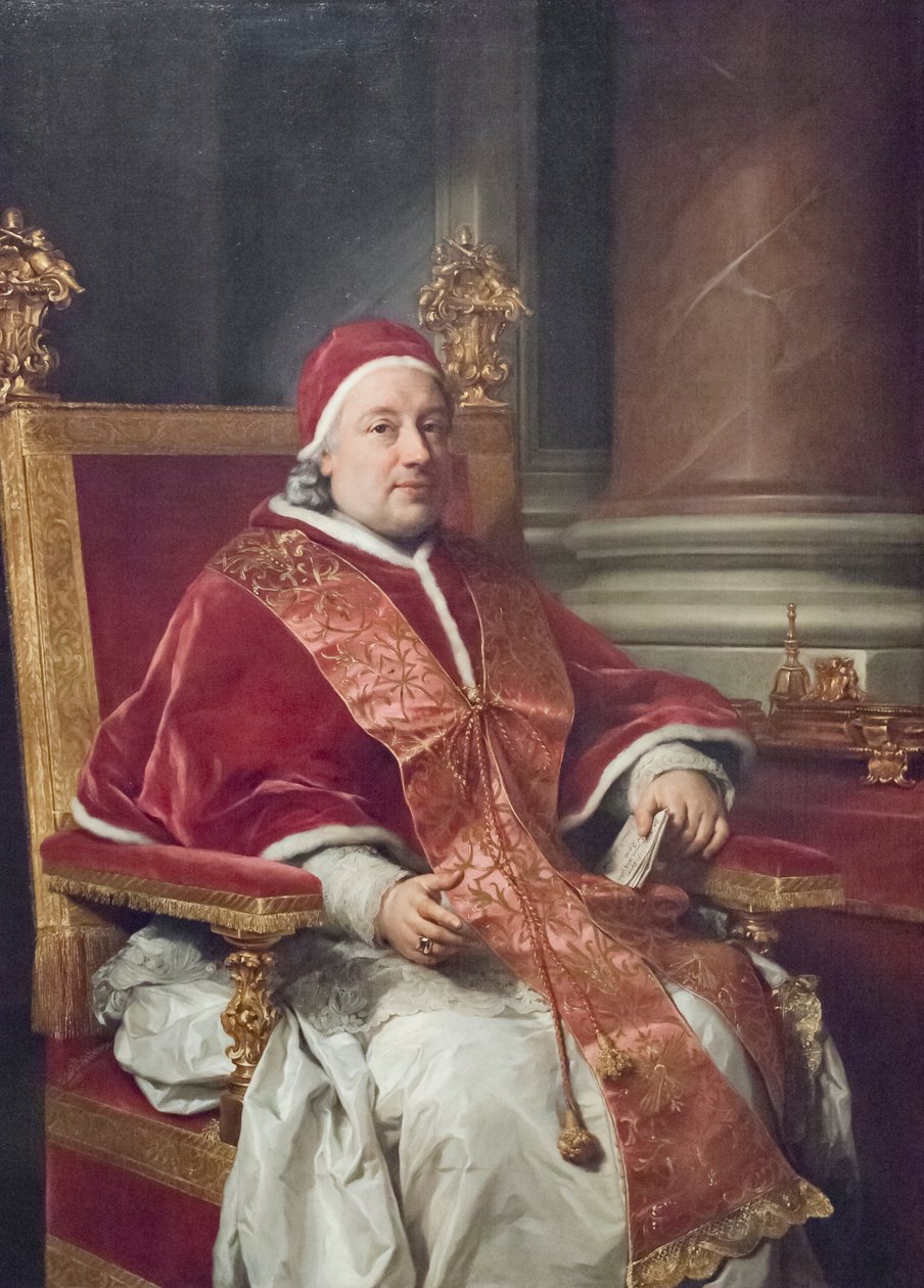 教皇克莱门斯十三世雷佐尼科的肖像 作者 安东·拉斐尔·蒙斯（Anton Raphael Mengs）