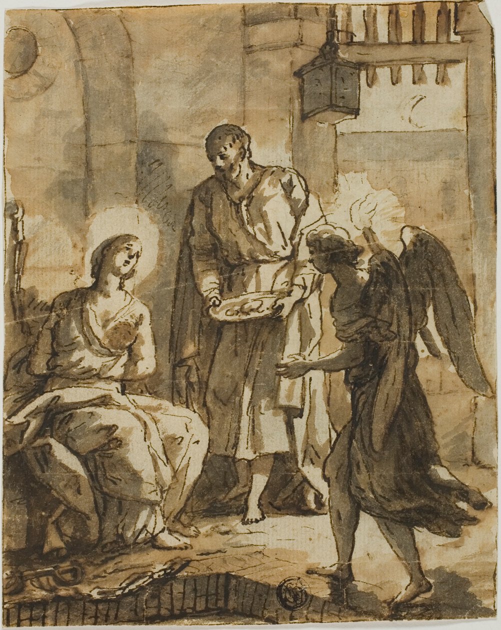 圣彼得探望狱中的圣阿加莎并为她疗伤 作者 安东·拉斐尔·蒙斯（Anton Raphael Mengs）