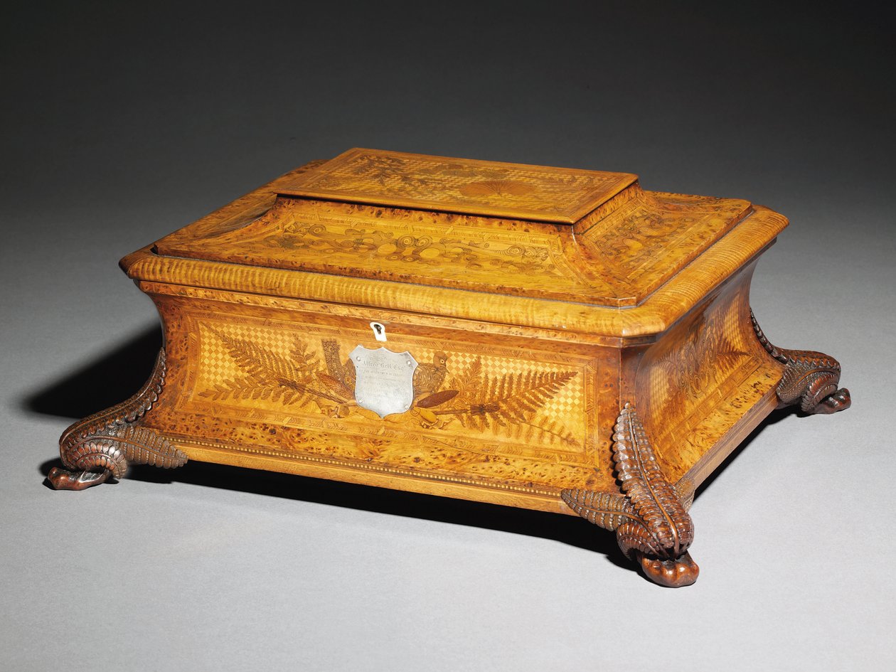 大型展示镶嵌棺材，约1885年 作者 安东·塞弗特