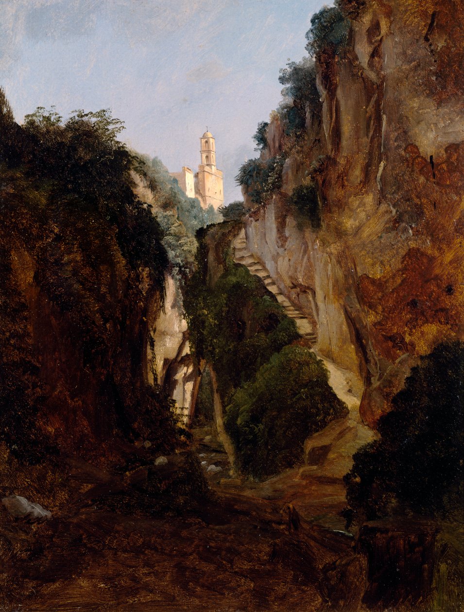 索伦托的洛基峡谷，Anton Sminck Pitloo（1791-1837 年）创作，荷兰，20 世纪 作者 安东·斯明克·皮特鲁