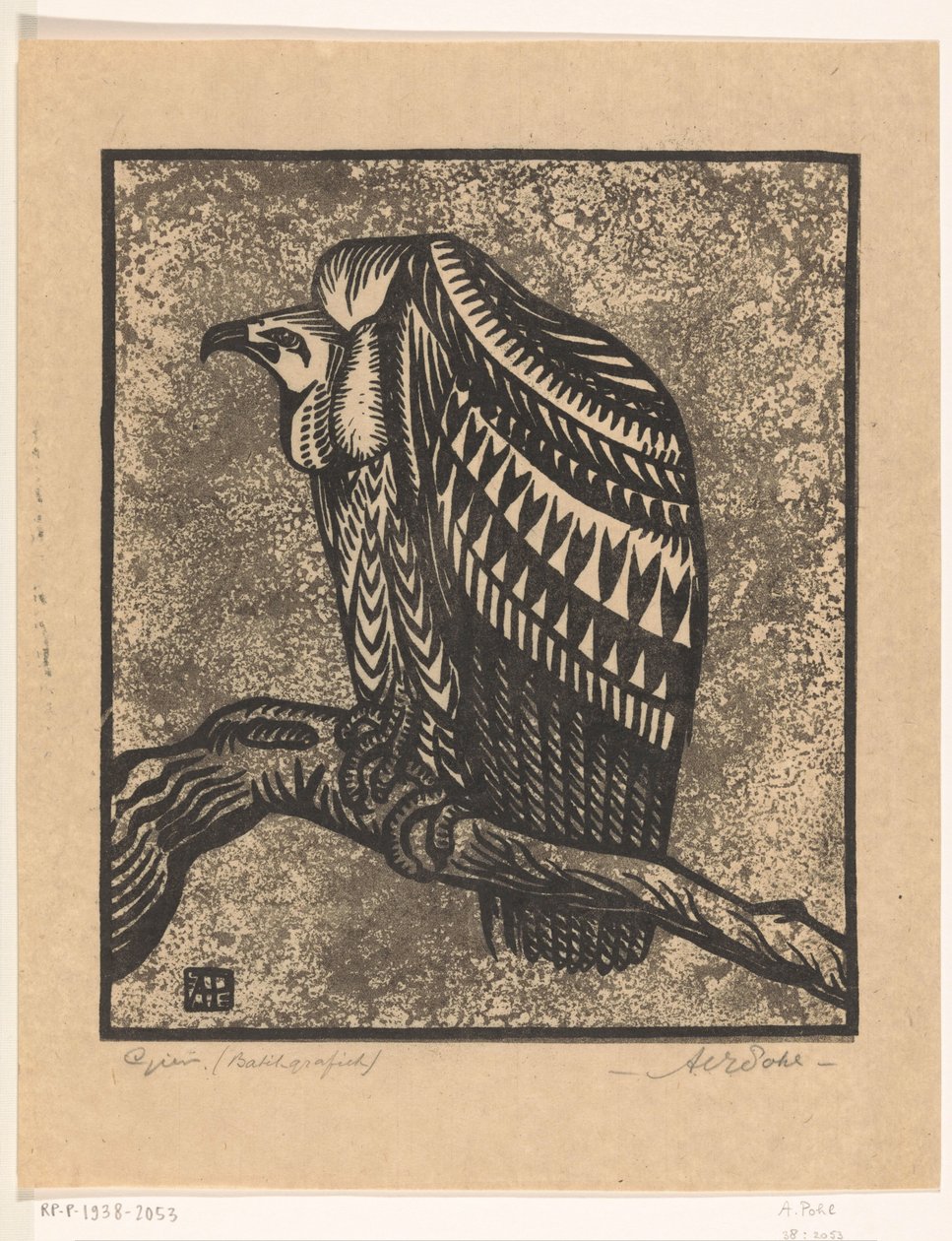 Gier（物体上的原始标题） 作者 安东·文森特·伊曼纽尔·波尔（艺术家签名）