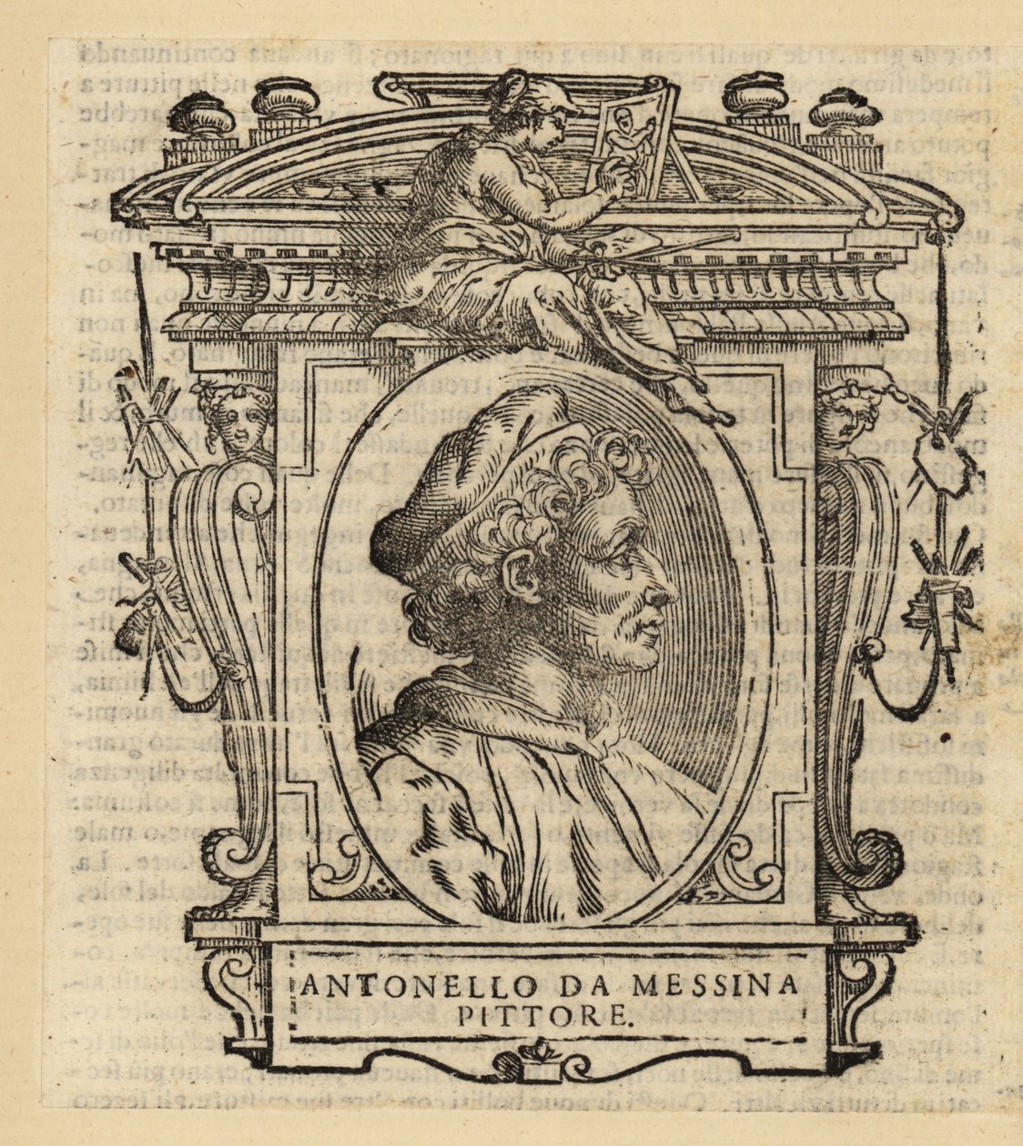 Portrait of Anthony of Messina, Italian painter from Messina, Sicily, of the Italian Renaissance, circa 1430-1479 作者 安东内洛·达（后）墨西拿