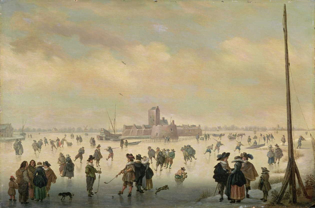 滑冰场景（油画） 作者 安东尼 (1594-1641) Verstralen