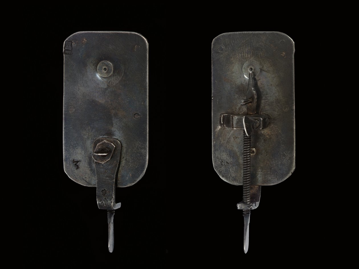 显微镜，约1690年（银和玻璃）（另见1121457-60） 作者 安东尼·范·吕文霍克