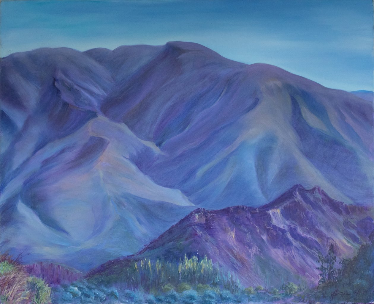 蓝山，安达卢西亚，2001（布面油画） 作者 安东尼娅·迈亚特
