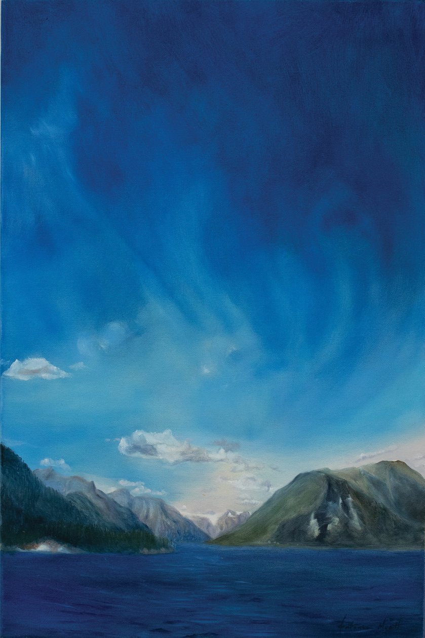挪威峡湾，2011（布面油画） 作者 安东尼娅·迈亚特