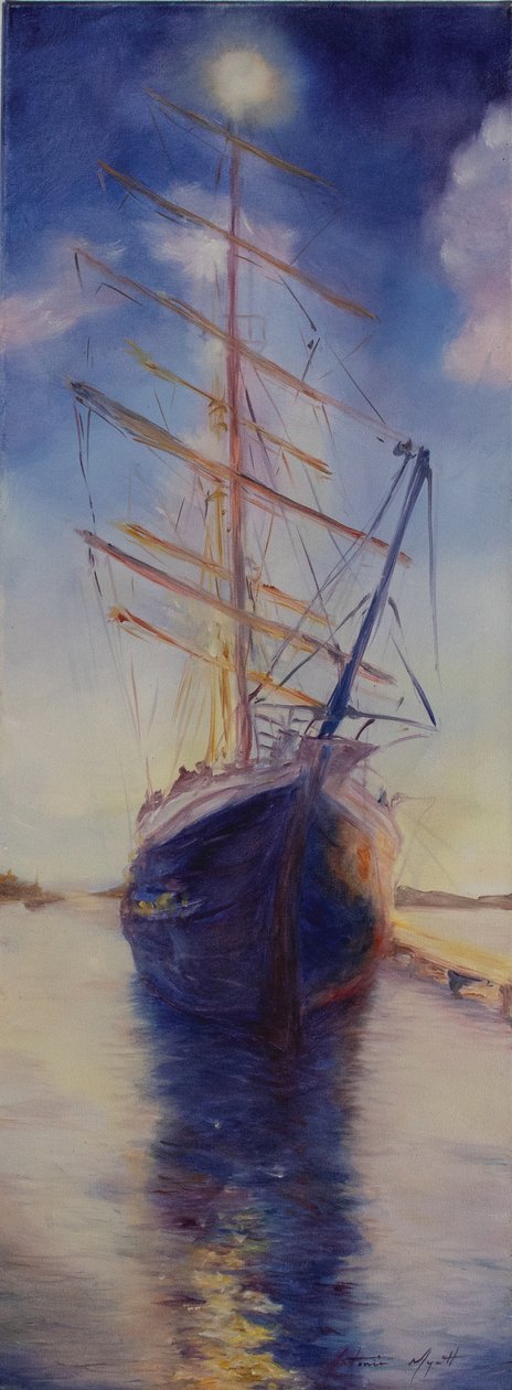 安提瓜湾的顽强，2008 年（布面油画） 作者 安东尼娅·迈亚特