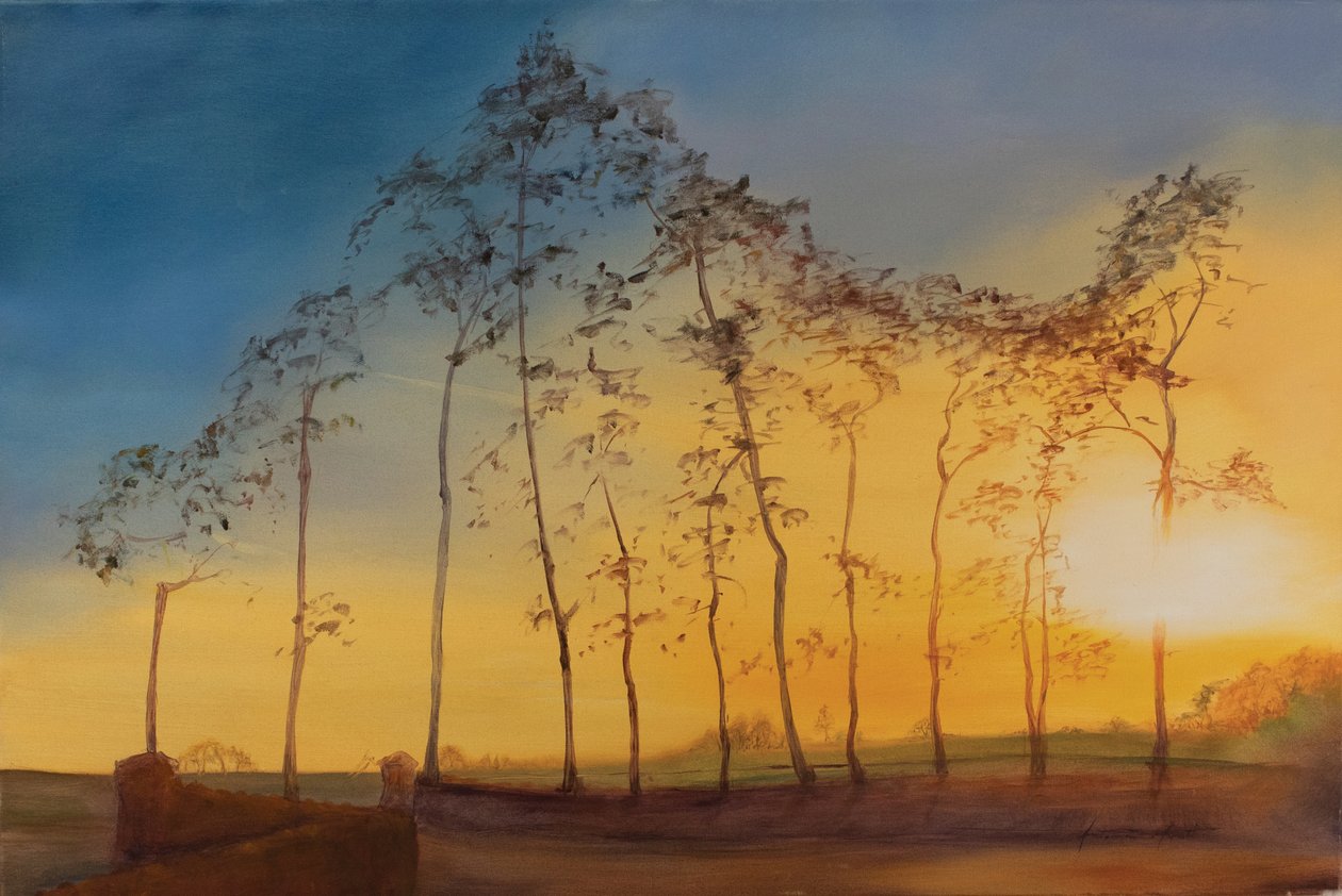 蝾螈，萨默塞特，2018（布面油画） 作者 安东尼娅·迈亚特