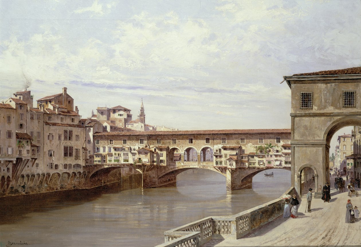 Pontevecchio，佛罗伦萨 作者 安东尼·布兰代斯（Antonietta Brandeis）