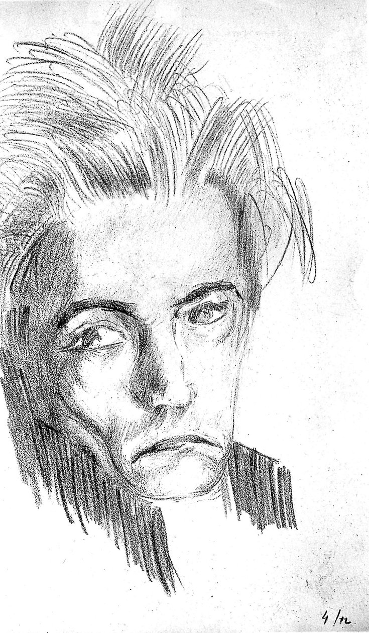 自画像（平版印刷） 作者 安东宁·阿陶（Antonin Artaud）
