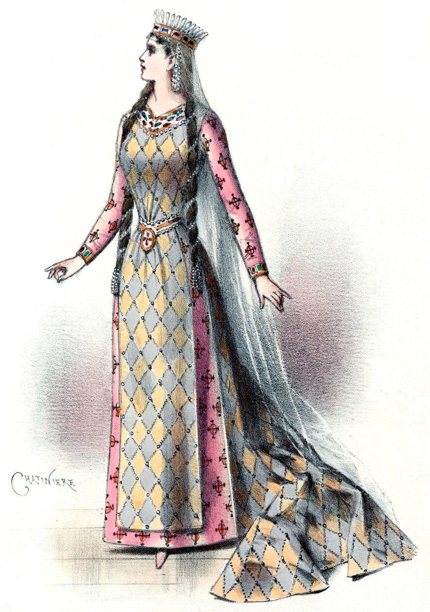 Massenet - Esclarmonde - Sibyl Sanderson，Esclarmonde 一角，第一幕第二场 - Antonin-Marie Chatinière，1889 年 作者 安东宁·玛丽·查蒂涅尔