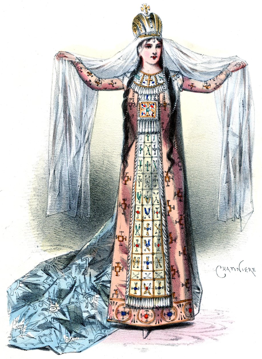Massenet - Esclarmonde - Sibyl Sanderson，Esclarmonde 一角，序幕第一幕 - Antonin-Marie Chatinière，1889 年 作者 安东宁·玛丽·查蒂涅尔