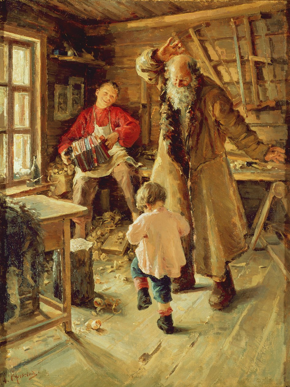 一个快乐的时刻，1897年 作者 安东妮娜·伦纳多夫（Antonina Leonardov Rzhevskaya）