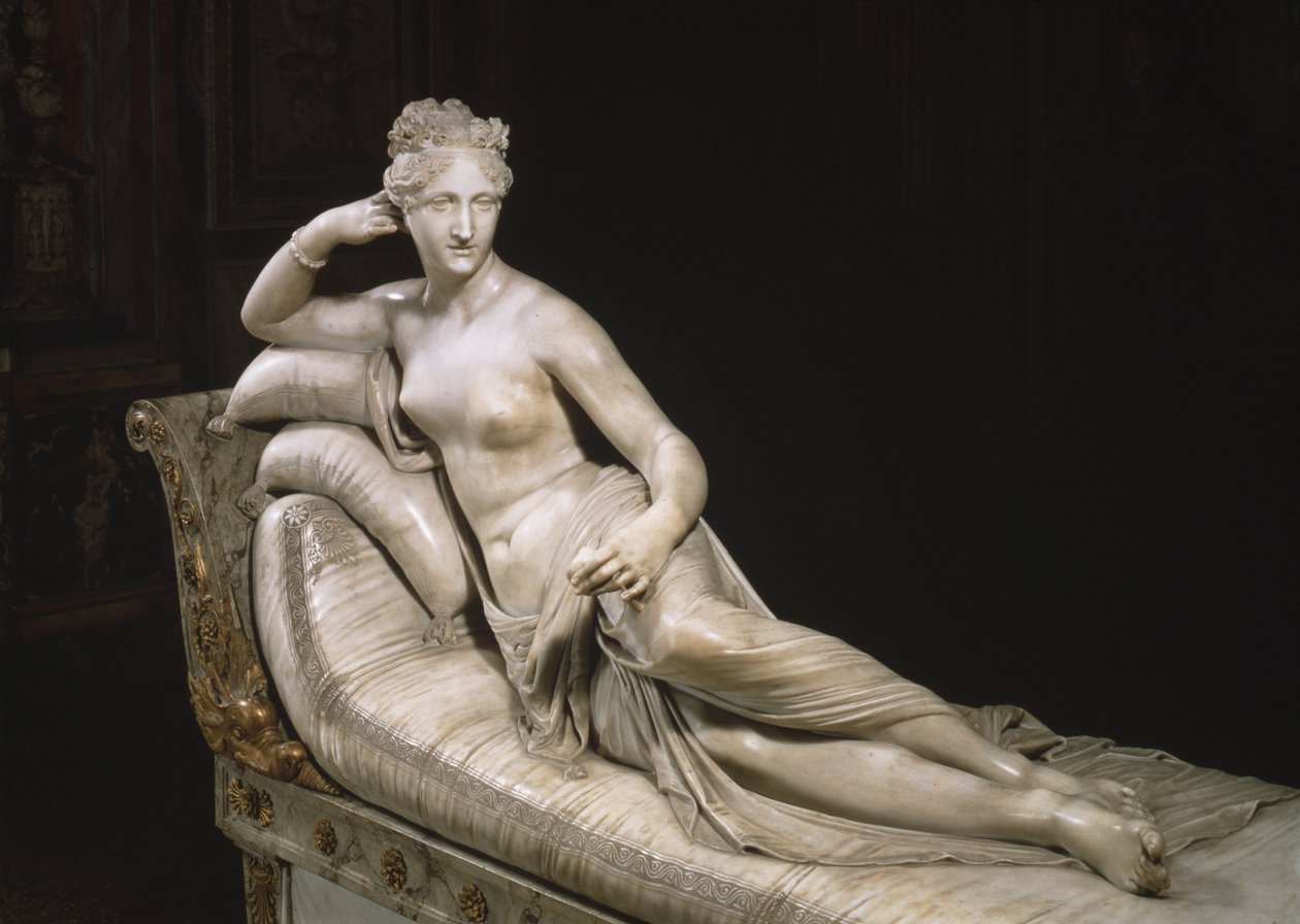 Pauline Bonaparte作为维纳斯凯旋，c.1805-08（大理石）（另见20019） 作者 安东尼奥·卡诺瓦