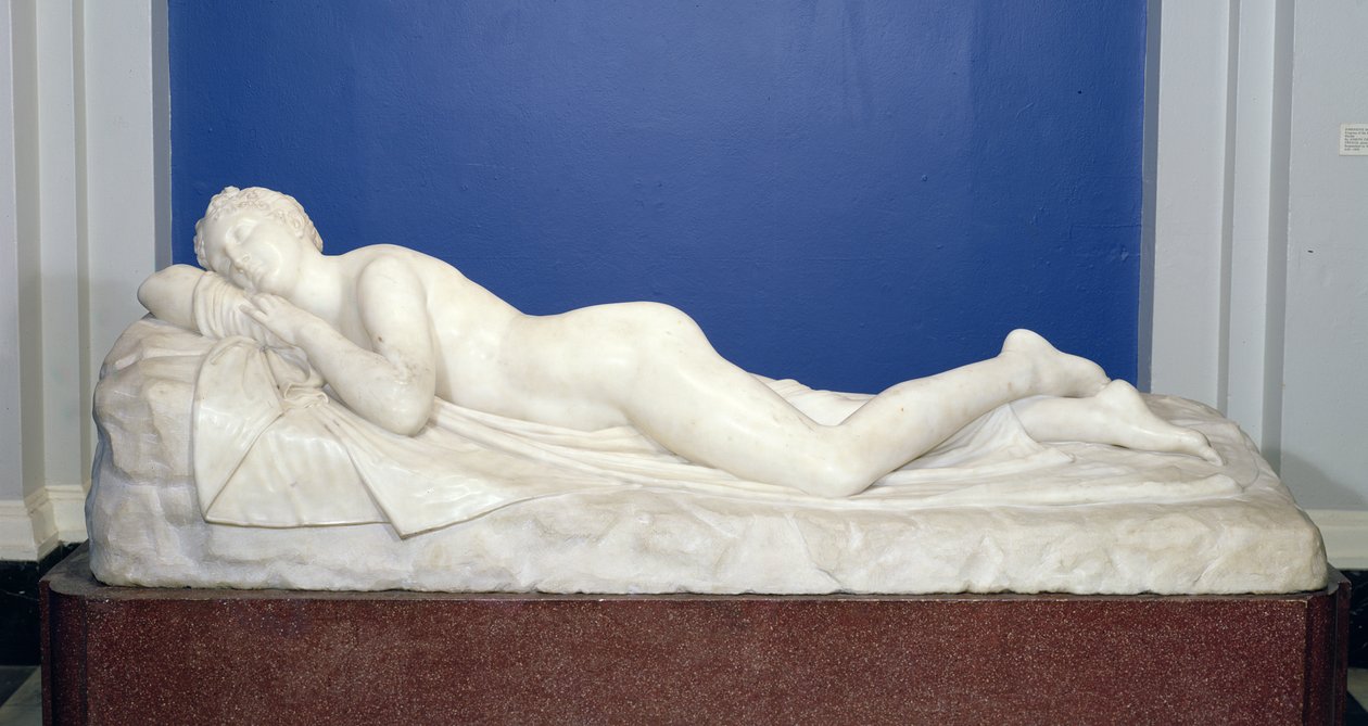 睡觉仙女，1820-24（大理石） 作者 安东尼奥·卡诺瓦