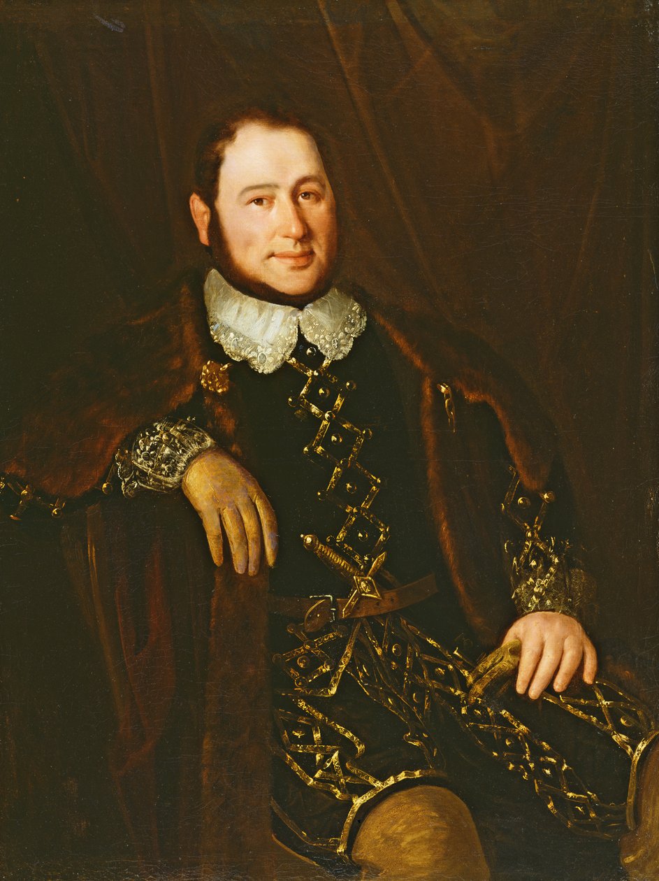 歌手Ronconi的肖像，c.1842 作者 安东尼奥·玛丽亚·埃斯基维尔
