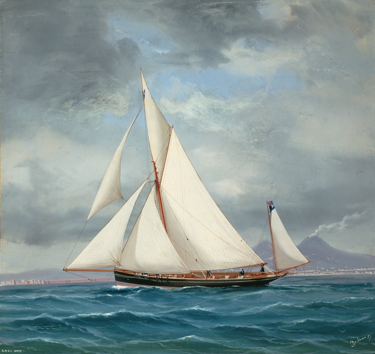 Yawl ONYX，52吨，1889年 作者 安东尼奥·德·西蒙妮