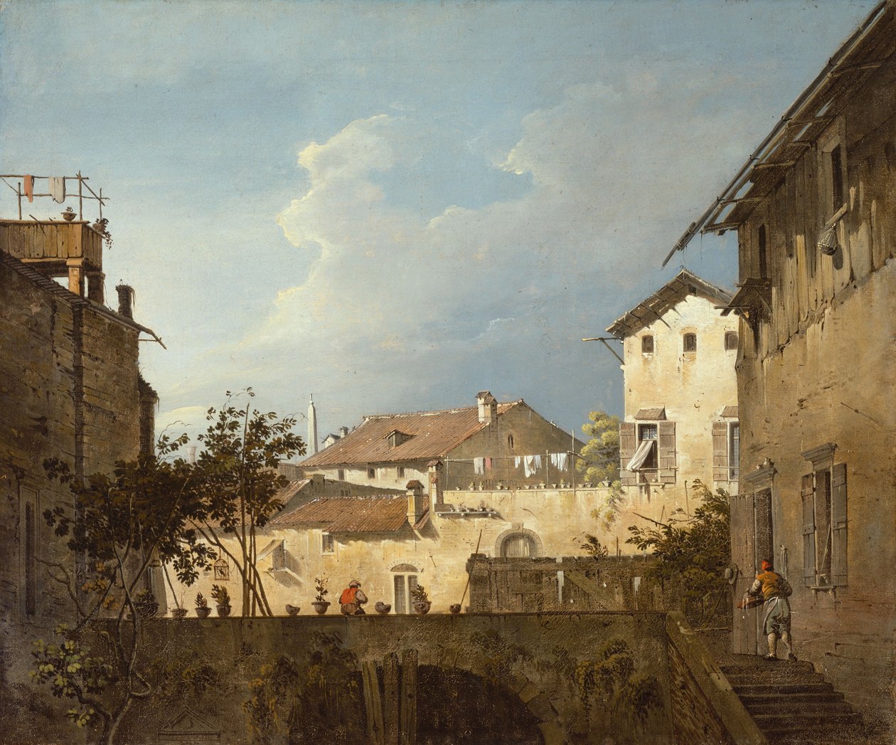 露台，c.1745（布面油画） 作者 安东尼奥（卡纳莱托的追随者）