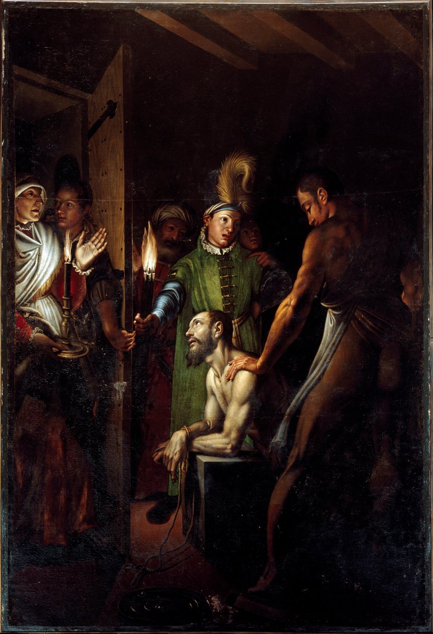 The Decollation of St. John the Baptist Painting by Antonio Campi (1524-1587) 1571 approx. Sun. 280x192 cm Church of San Paolo Converso in Milan 作者 安东尼奥·坎皮