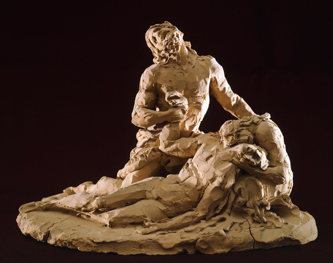 安东尼奥·卡诺瓦 (1757-1822) 对基督的哀悼，粘土模型，细节 作者 安东尼奥·卡诺瓦