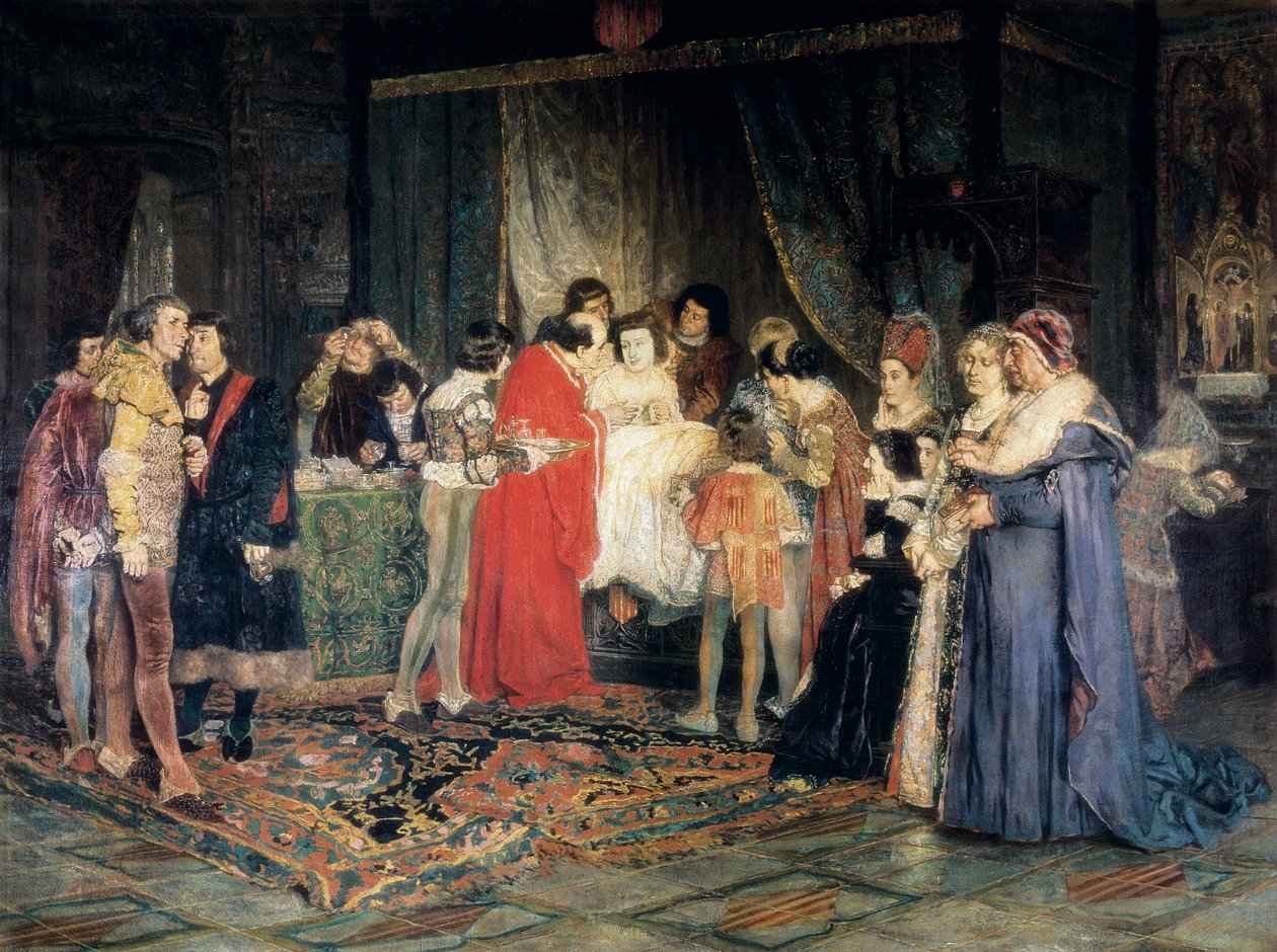 Death of Ferdinand I, painting by Antoni Casanova i Estorach 作者 安东尼奥·卡萨诺瓦和埃斯托拉赫