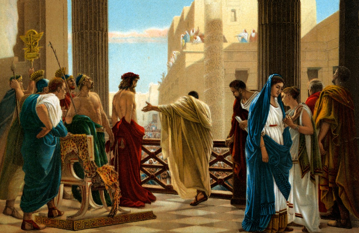 Ecce Homo，根据安东尼奥·西塞里 (Antonio Ciseri) 的绘画 - 圣经 作者 安东尼奥·西塞里