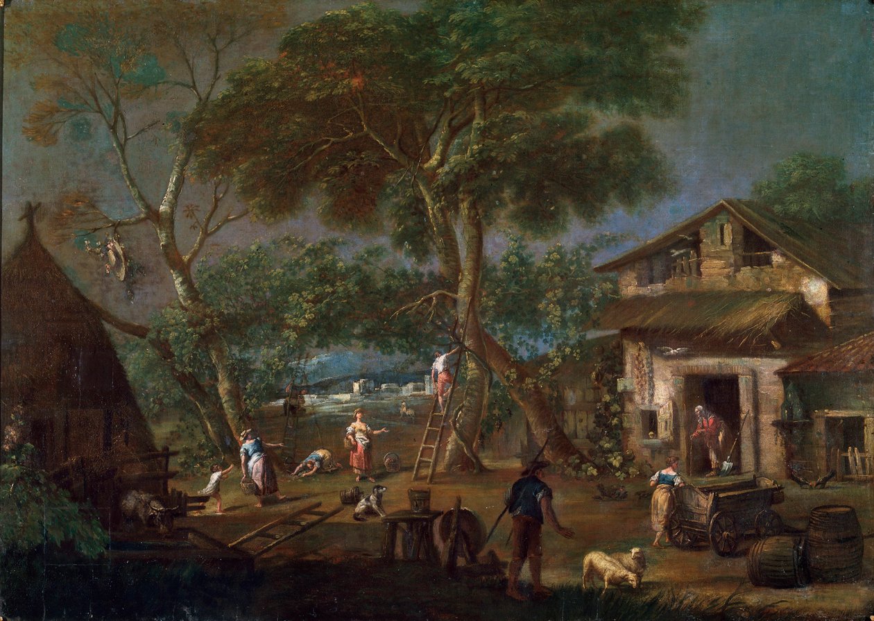 意大利风景，c1750-1795 作者 安东尼奥·迪齐亚尼（Antonio Diziani）