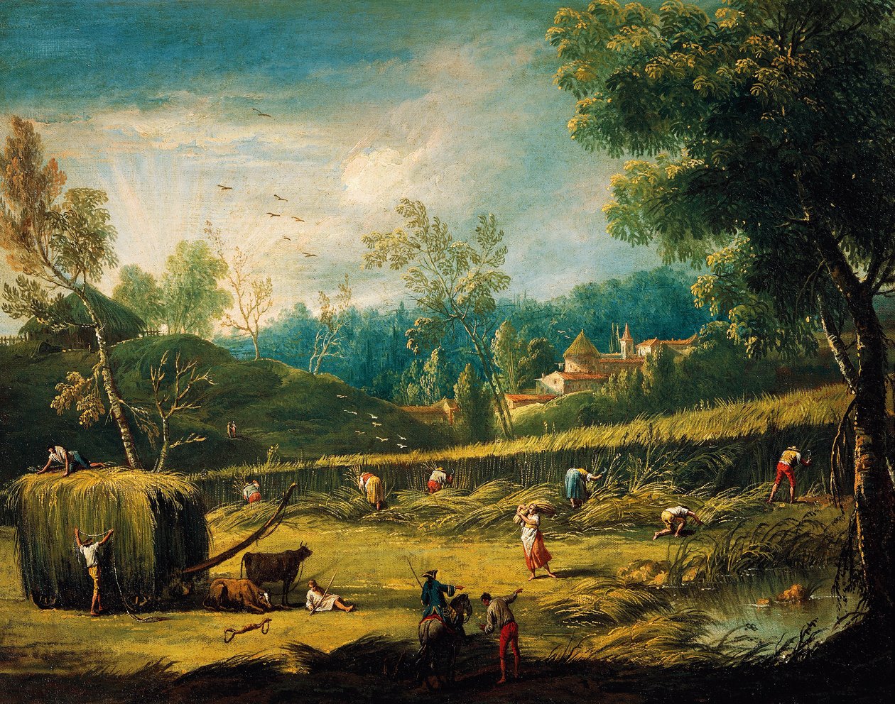夏天，安东尼奥-迪齐亚尼（1737-1797），绘画。 作者 安东尼奥·迪齐亚尼（Antonio Diziani）